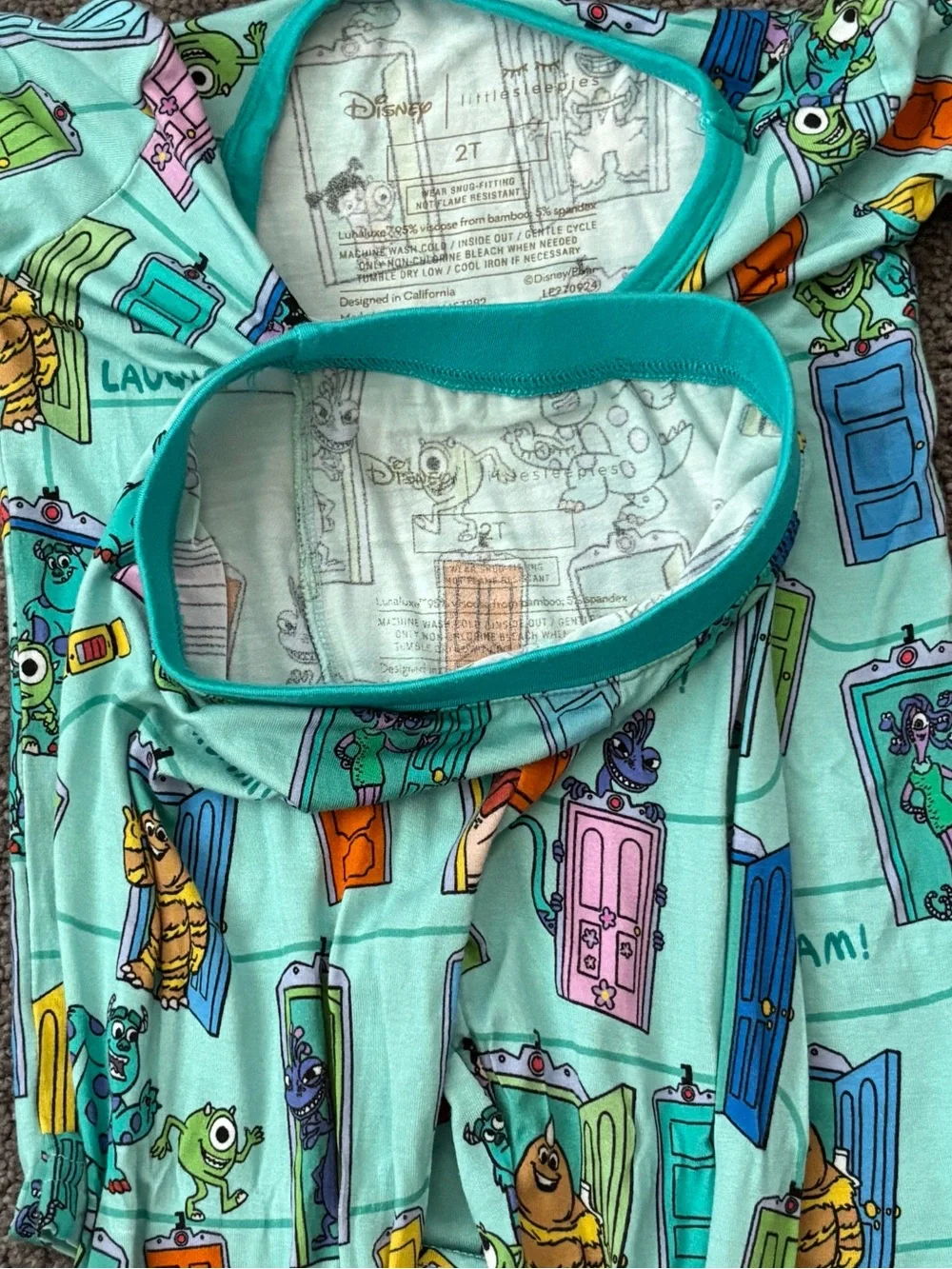 Little Sleepies Monsters Inc Pajama Set 2T